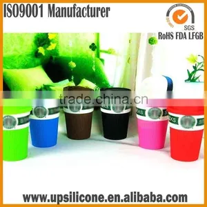 Silicone Sleeve for Coffee Cup Custom Mug Rubber Ring thumbnail-2