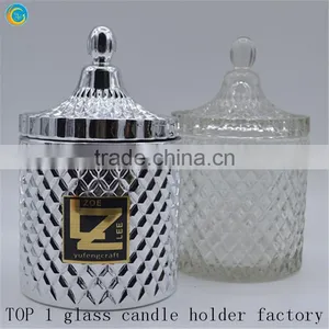 Silver Candy Jars for Table Decorations for Wedding thumbnail-4