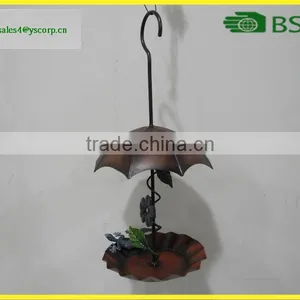 Umbrella Shape Hanging Metal Bird Feeder Window Bird Feeder thumbnail-1