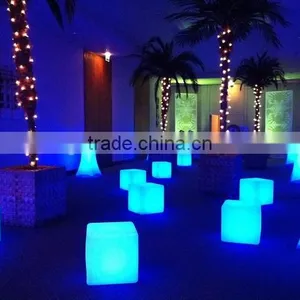 High Stability Modern Fashion LED Furniture Plastic Lighting Decorative Cube Chiar/table thumbnail-4