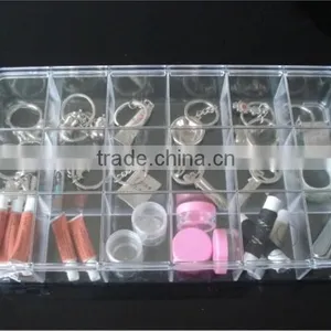 18 Compartments High Transparency PS Plastic Material Storage Box With Dividers thumbnail-1