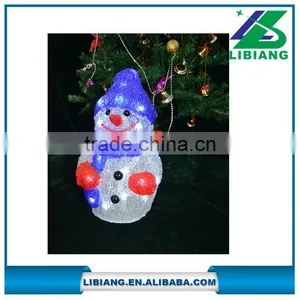 Battery Operated Led Light Acrylic Snowman for Indoor thumbnail-1