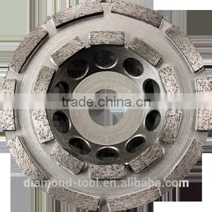 Double Row Diamond Grinding Wheel for Concrete 7" 175mm Diamond Grinding Disc thumbnail-1