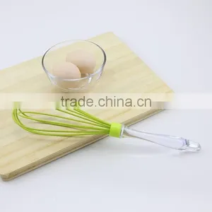 Soft Acrylic Handle Light Green Silicone Egg Whisk thumbnail-4