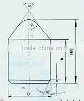 Hard Alloy Product for Mining Tools and Oil Field Drill Bit---conispherical Tooth(1373) thumbnail-1