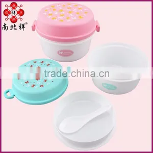 Hot Sale Double Layers Round Plastic Lunch Box thumbnail-1
