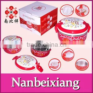 Keeping Warm Food Plastic Bento With Stainless Steel Magnetic Spice Box thumbnail-1