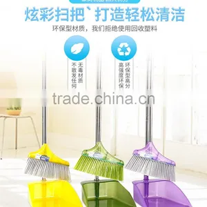 L00086 2017 Factory Wholesale Household Duo-Pan Dustpan & Lobby Broom Combo Superior Performance Broom & Dust Pan Set thumbnail-4