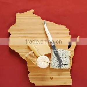 FDA&LFGB, New Design With Country Shape of Bamboo Cutting Board thumbnail-3