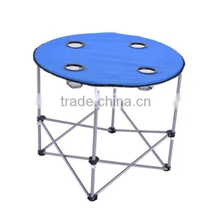 Folding Canvas Camping Table With Cup Holder thumbnail-1