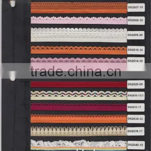 Custom High Quality Woven Nylon Spandex Lingerie Underwear Stretch Picot Elastic Band thumbnail-1