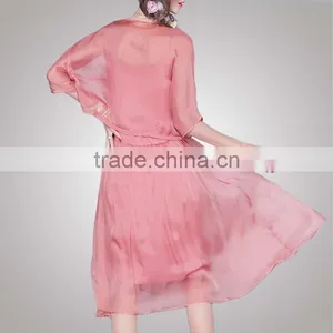 Simple Style Formal Lolita Style Silk Satin Dress Styles Made In China thumbnail-3