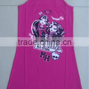 100% Cotton Girls Sleeping Dress, Girls Beach Dress, Printed Cotton Tops thumbnail-1