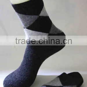 Custom Rhoombus Design Wool Man Socks thumbnail-1