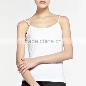 Classic Sexy Plain White Stringer Vest thumbnail-1