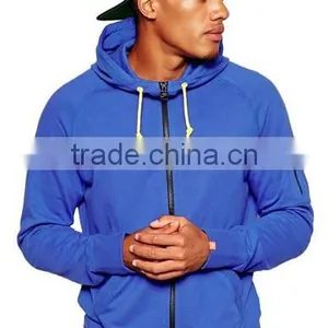 Blue Soft Touch Wholesale Custom Mens Fashion Hoodies thumbnail-2