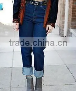 Runwaylover EY0632P New Fashion 2017 Women High Waist Vintage Haren Denim Jeans thumbnail-1