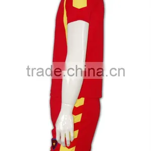 Customize Short Sleeve Red Colour Football Uniform With Pants thumbnail-3