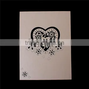 Paper Wedding Party Name Place Card Heart Pink Orange thumbnail-2
