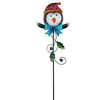 Metal Santa Claus Stained Ornament Outdoor Design Garden Stake thumbnail-1