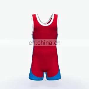 Sublimated Black Plus Size Wrestling Singlets thumbnail-1