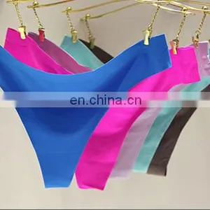 Factory Wholesale Express Soft Seamless Ladies Thong Adhesive Bonded String Girl's T-back thumbnail-2