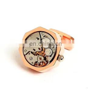 Watch Steampunk Cufflinks Mechanical Movement Watch Cufflinks thumbnail-3