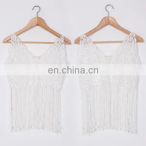 Latest Women Fashion Tank Top Sexy Lace Crop Top thumbnail-4