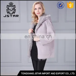 European Style Hot Sale Best Wool Cashmere Blend Womens Coats thumbnail-3