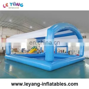 Blue 8m Inflatable Swimming Pool Foam Pool With Tent thumbnail-3