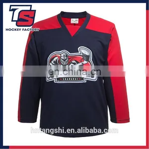 Wholesale Customized Team Black Embroidered Hockey Jersey thumbnail-1