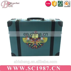 Kids Owl Animal Pattern Paper Cardboard Suitcase Boxes With Handle thumbnail-1