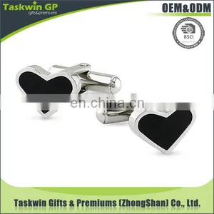 Heart Shape Metal Cufflink Custom Men Cufflink for Wedding Occasion thumbnail-1