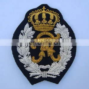Supper Quality Hand Embroidered Bullion Blazer Badge/embroidery Design Bullion Badges thumbnail-1
