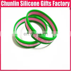 New Coimg 3 Layers Silk Printing Silicone Wristbands thumbnail-3