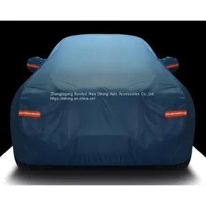 Sky Blue Color 190T Polyester Taffeta SUV Waterproof Car Covers thumbnail-5