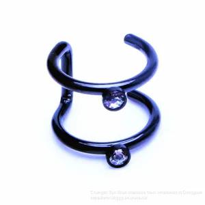 Foreign Trade New Point Drill Ear Clip, Nose Clip, Titanium Steel, Stainless Steel Jewelry Manufacturer Wholesale thumbnail-1