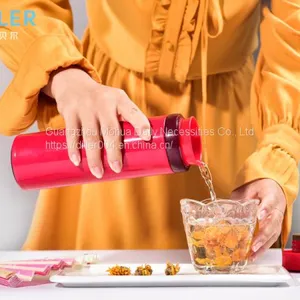 500ml White Dark Brown Double Wall Stainless Steel Sealed Insulated Thermos Vacuum Water Bottle thumbnail-3