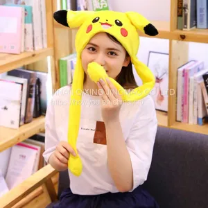 OEM ODM Pikachu Hat With Ears Shaking With a Pinch / a Cute Net Red Rabbit Hat thumbnail-1