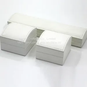 Plastic Jewelry Box for Fashion Brand Jewelry, Plastic Box Covered With White PU Outside ​and Velvet Paper Inside thumbnail-4