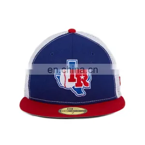 Diznew Custom 2D Embroidery Logo Plastic Strapback 6 Panel White and Purple Thick Dad Baseball Hats thumbnail-1