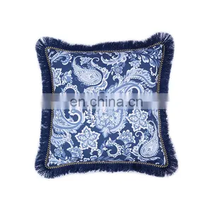 Wholesale Waterproof Custom Digital Printing Woven Macrame Outdoor Cushion Pillow thumbnail-2