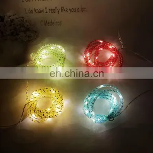 20LEDs Indoor Battery Powered Copper Wire Led Light Mesh Tube String Light For Wedding Party Decoration thumbnail-1