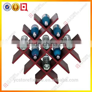 Wine Bottle Display Rack in Wooden Material thumbnail-1