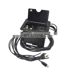 Office Hidden Aluminium in Desk Outlet Table Mount Socket thumbnail-2