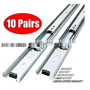 100 LB Capacity Full Extension Ball Bearing Side Soft Close Mount Rail Heavy Duty Drawer Slides thumbnail-1