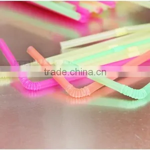 Plastic Disposable Colored Flexible Drinking Straws Factory thumbnail-1