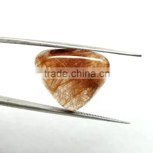Top Quality Natural Rutile Pear Cabochon Gemstone / Smooth Cabochon Stone / Rutile Quartz thumbnail-1