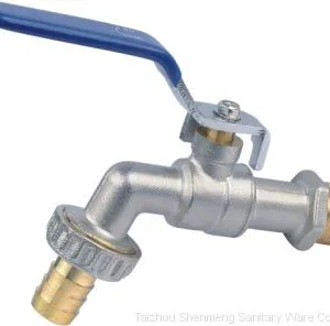 Iron Lever Handle Water Tap Brass Bibcock For Outdoor Garden thumbnail-1