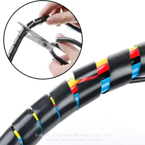Cable Manager Pipe Production Line / Spiral Wrap Hose Making Machine / Wrapping Hose Sleeve Extruder Machine thumbnail-2